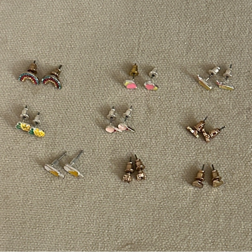Colourful Kids’ Stud Earring Set